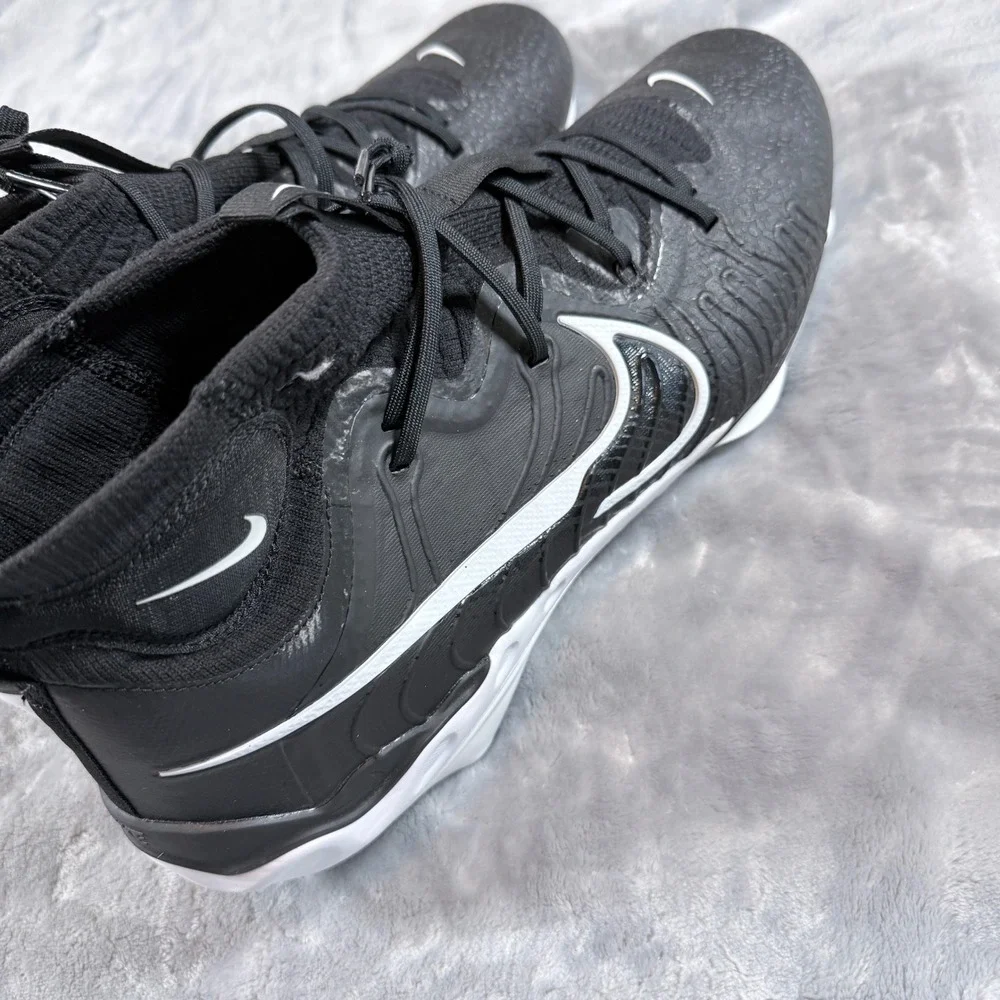 Nike Alpha Menace Elite‎ 3 Black White Football Cleats DJ6517 001 Size 10.5